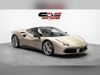 Ferrari  488  GTB  2018  Automatic  62 Km  8 Cylinder  Rear Wheel Drive (RWD)  Coupe / Sport  Gold