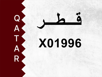 Private Plate  X01996
