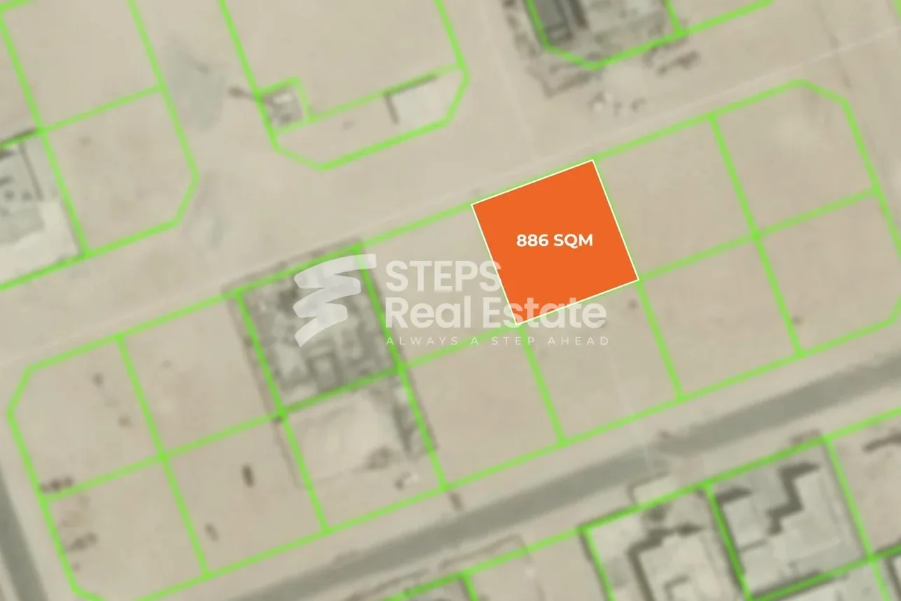 Lands For Sale in Al Wakrah  - Al Wakrah  -Area Size 886 Square Meter