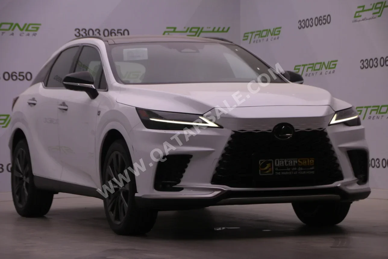 لكزس  ار اكس  350 اف سبورت  2025  اوتوماتيك  0 كم  6 سلندر  دفع رباعي  اس يو في  أبيض  تحت الضمان