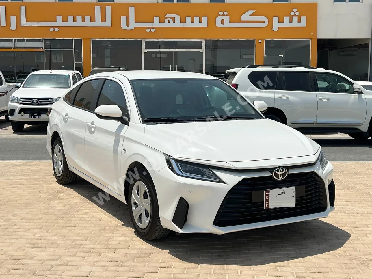 Toyota  Yaris  2024  Automatic  10,000 Km  4 Cylinder  Front Wheel Drive (FWD)  Sedan  White  With Warranty