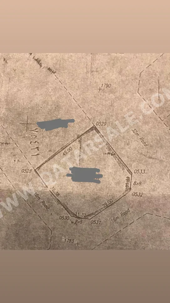Lands For Sale in Al Daayen  - Umm Qarn  -Area Size 1,900 Square Meter