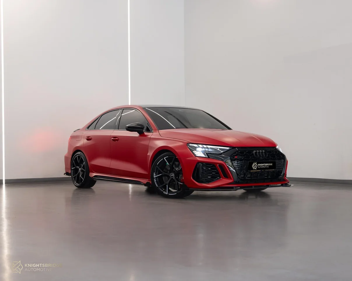 Audi  RS  3  2022  Automatic  36,000 Km  5 Cylinder  All Wheel Drive (AWD)  Sedan  Red  With Warranty