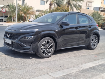 Hyundai  Kona  N line  2022  Automatic  47,000 Km  4 Cylinder  Front Wheel Drive (FWD)  SUV  Black  With Warranty