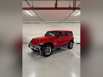 Jeep  Wrangler  Sahara  2023  Automatic  28,000 Km  6 Cylinder  Four Wheel Drive (4WD)  SUV  Red  With Warranty