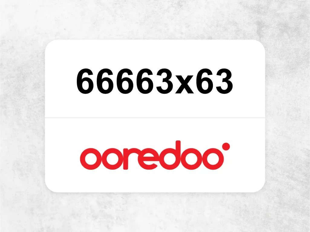 جوال اوريدو  66663x63
