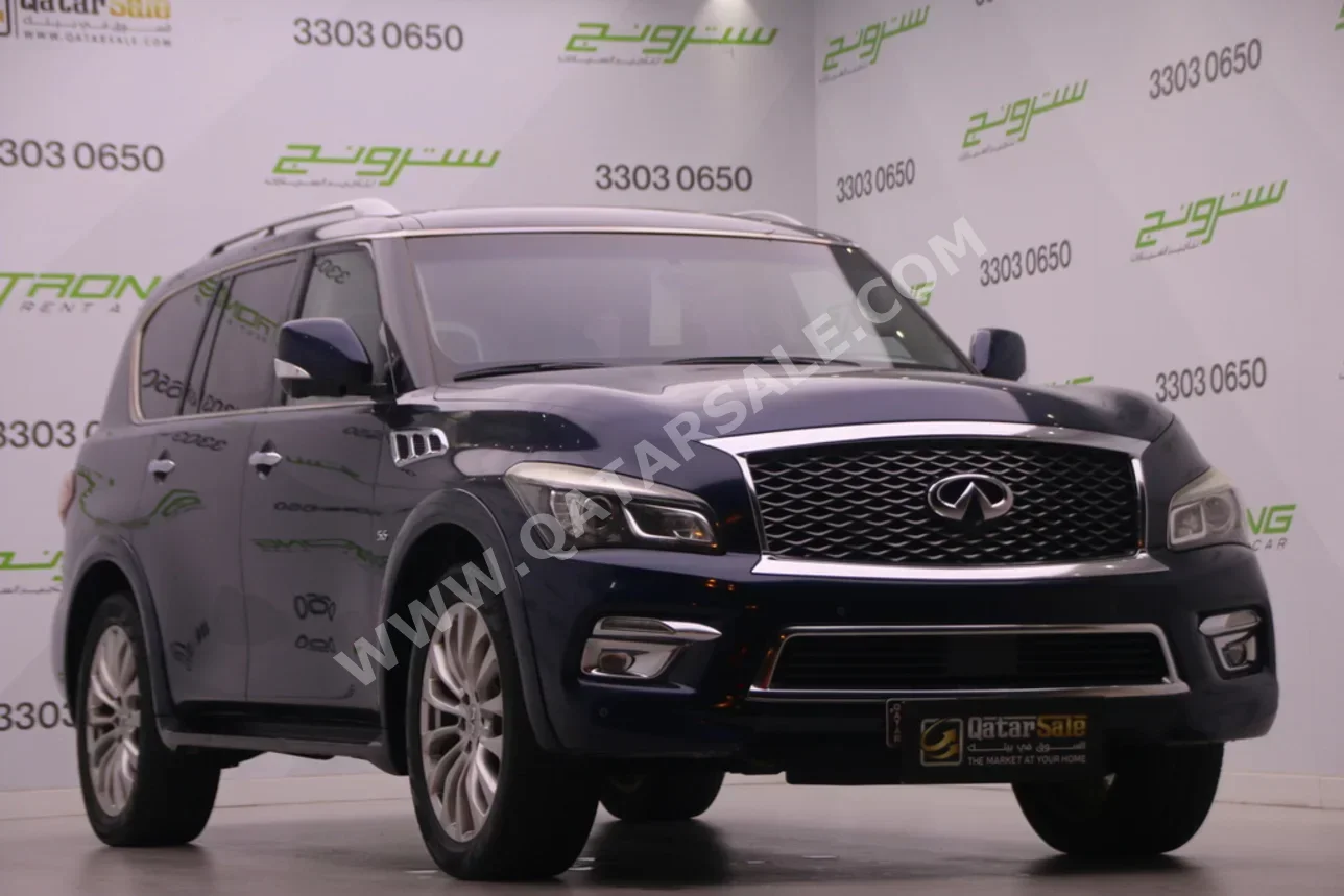 Infiniti  QX  80  2015  Automatic  168,000 Km  8 Cylinder  Four Wheel Drive (4WD)  SUV  Dark Blue