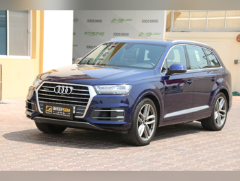 Audi  Q7  45 TFSI Quattro  2018  Automatic  130,000 Km  6 Cylinder  All Wheel Drive (AWD)  SUV  Blue