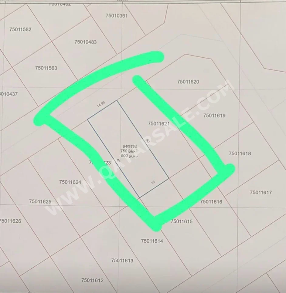 Lands For Sale in Al Khor  - Al Dhakira  -Area Size 600 Square Meter