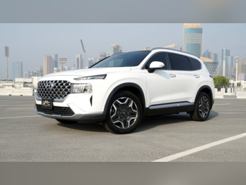 Hyundai  Santa Fe  Premium  2021  Automatic  60,000 Km  6 Cylinder  All Wheel Drive (AWD)  SUV  White  With Warranty