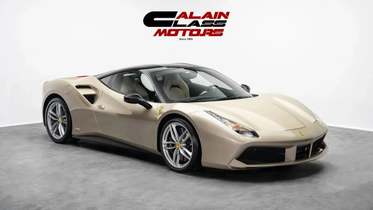 فيراري  488  جي تي بي  2018  اوتوماتيك  62 كم  8 سلندر  دفع خلفي  كوبيه \ سبورت  ذهبي