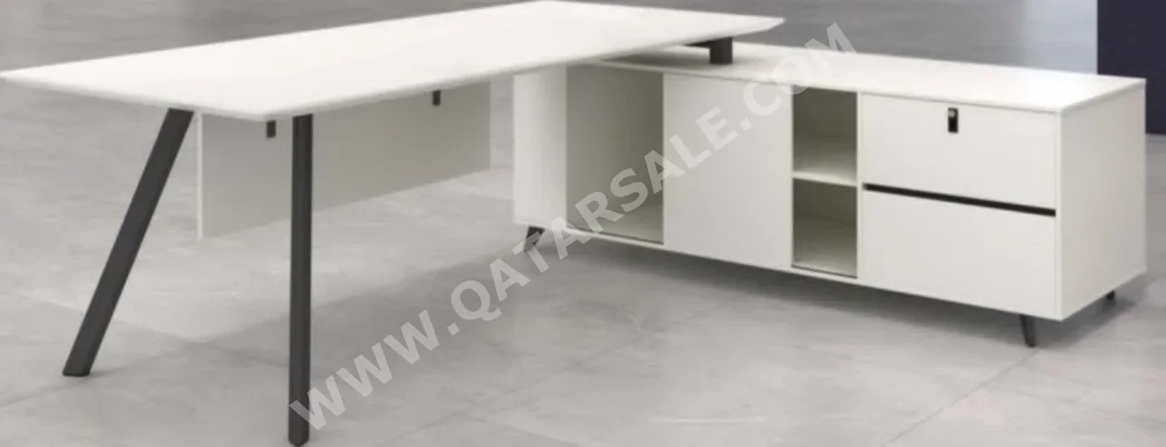 المكاتب ومكاتب الحاسوب - مكتب مدير  - ميرير للمفروشات  - أبيض