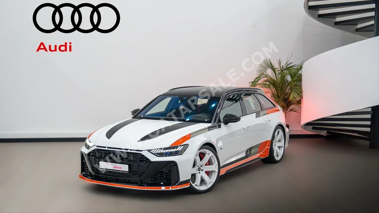 Audi  RS  6  2025  Automatic  0 Km  8 Cylinder  All Wheel Drive (AWD)  Hatchback  White and Orange  With Warranty