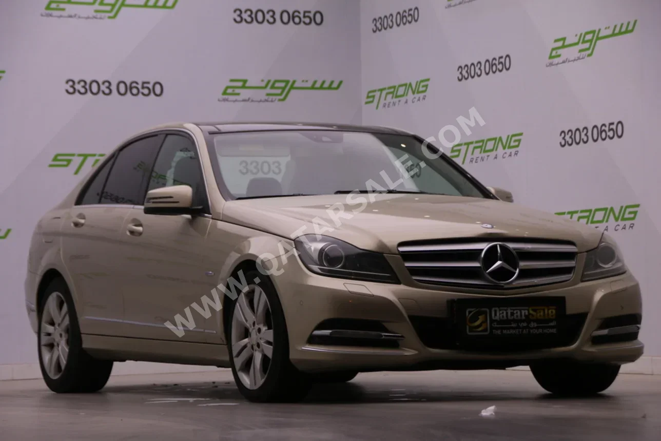 Mercedes-Benz  C-Class  200  2012  Automatic  109,000 Km  4 Cylinder  Rear Wheel Drive (RWD)  Sedan  Gold