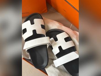 Slippers / Sandals Genuine Leather  White Size 38  Women