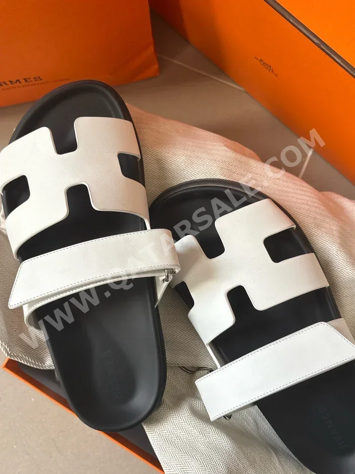 Slippers / Sandals Genuine Leather  White Size 38  Women