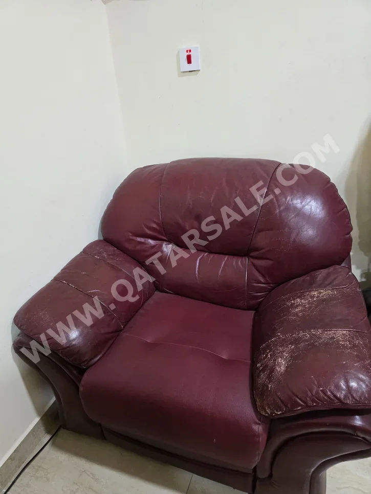 الأرائك والكنب والكراسي طقم كنب  - بني