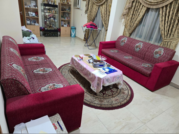 الأرائك والكنب والكراسي طقم كنب  - بني