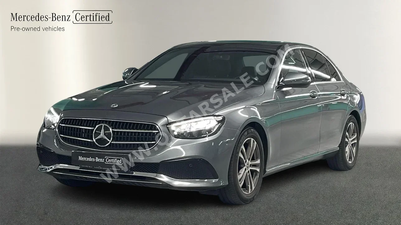 Mercedes-Benz  E-Class  200  2023  Automatic  58,000 Km  4 Cylinder  Rear Wheel Drive (RWD)  Sedan  Gray  With Warranty