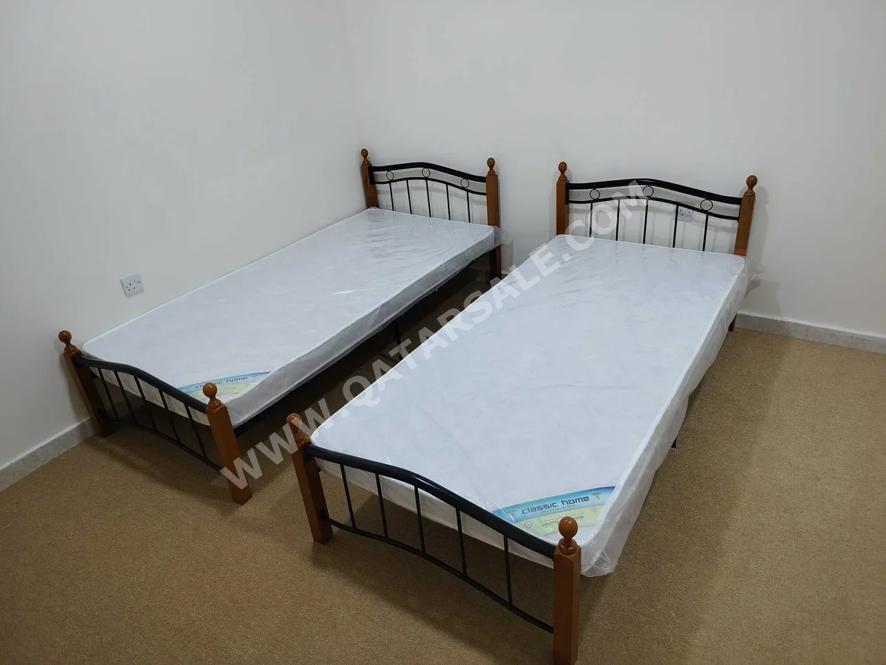 Beds - Single  - Brown  - Mattress Included