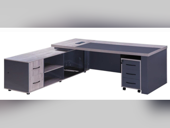 المكاتب ومكاتب الحاسوب - مكتب مدير  - ميرير للمفروشات  - اللون الرمادي