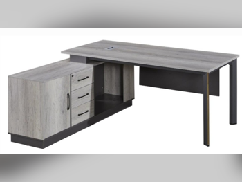 المكاتب ومكاتب الحاسوب - مكتب مدير  - ميرير للمفروشات  - اللون الرمادي