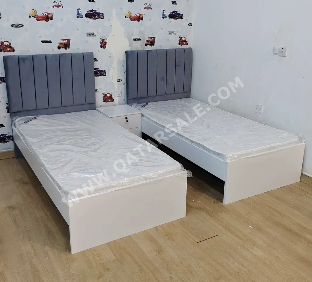 Beds - Single  - Gray  - Mattress Included