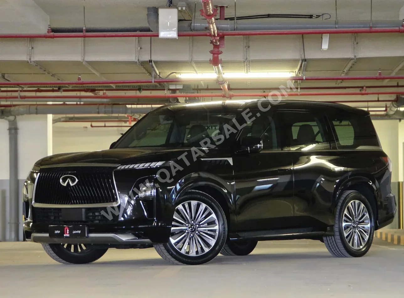 Infiniti  QX  80  2025  Automatic  15,000 Km  8 Cylinder  Four Wheel Drive (4WD)  SUV  Black  With Warranty