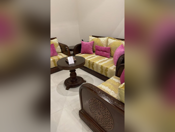 Sofas, Couches & Chairs Sofa Set  - Fabric  - Yellow  - With Table  and Side Tables