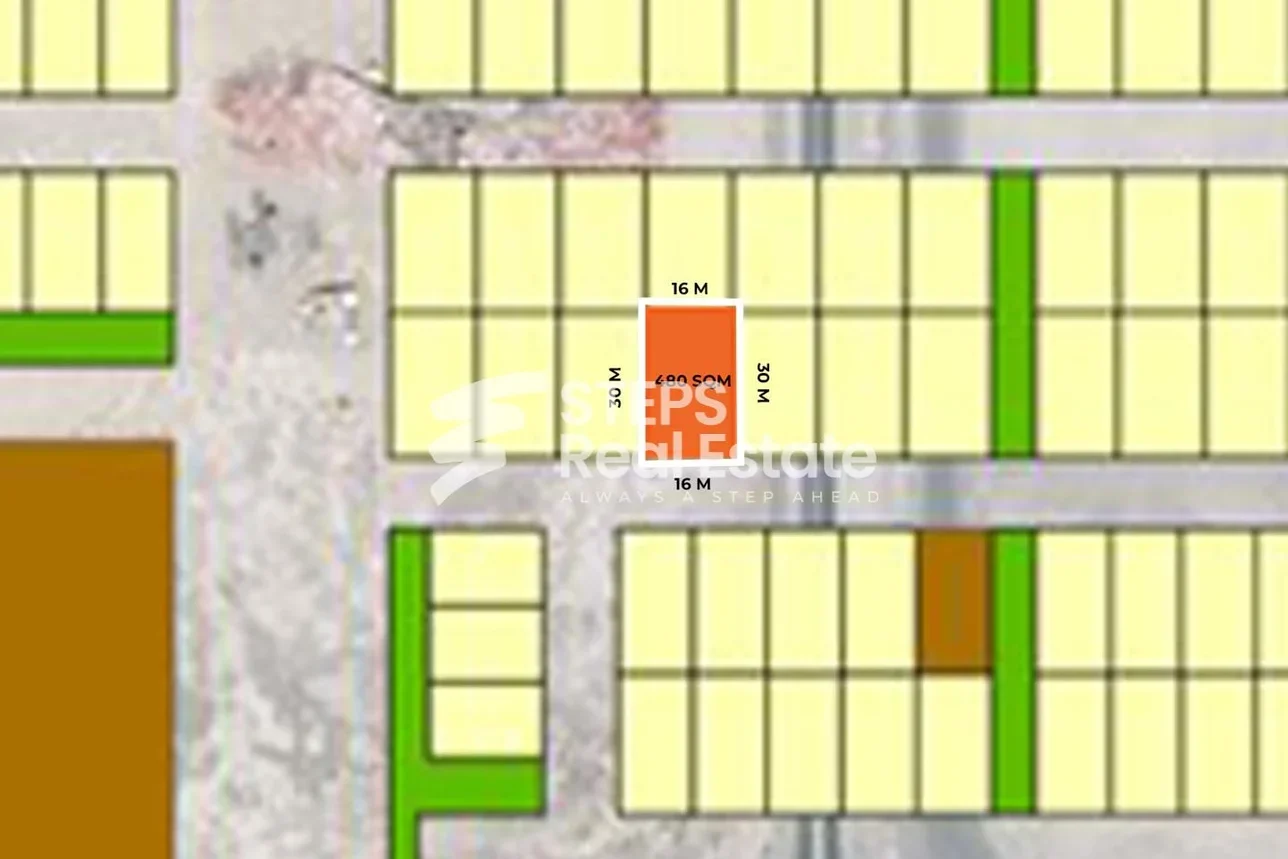 Lands For Sale in Lusail  -Area Size 480 Square Meter