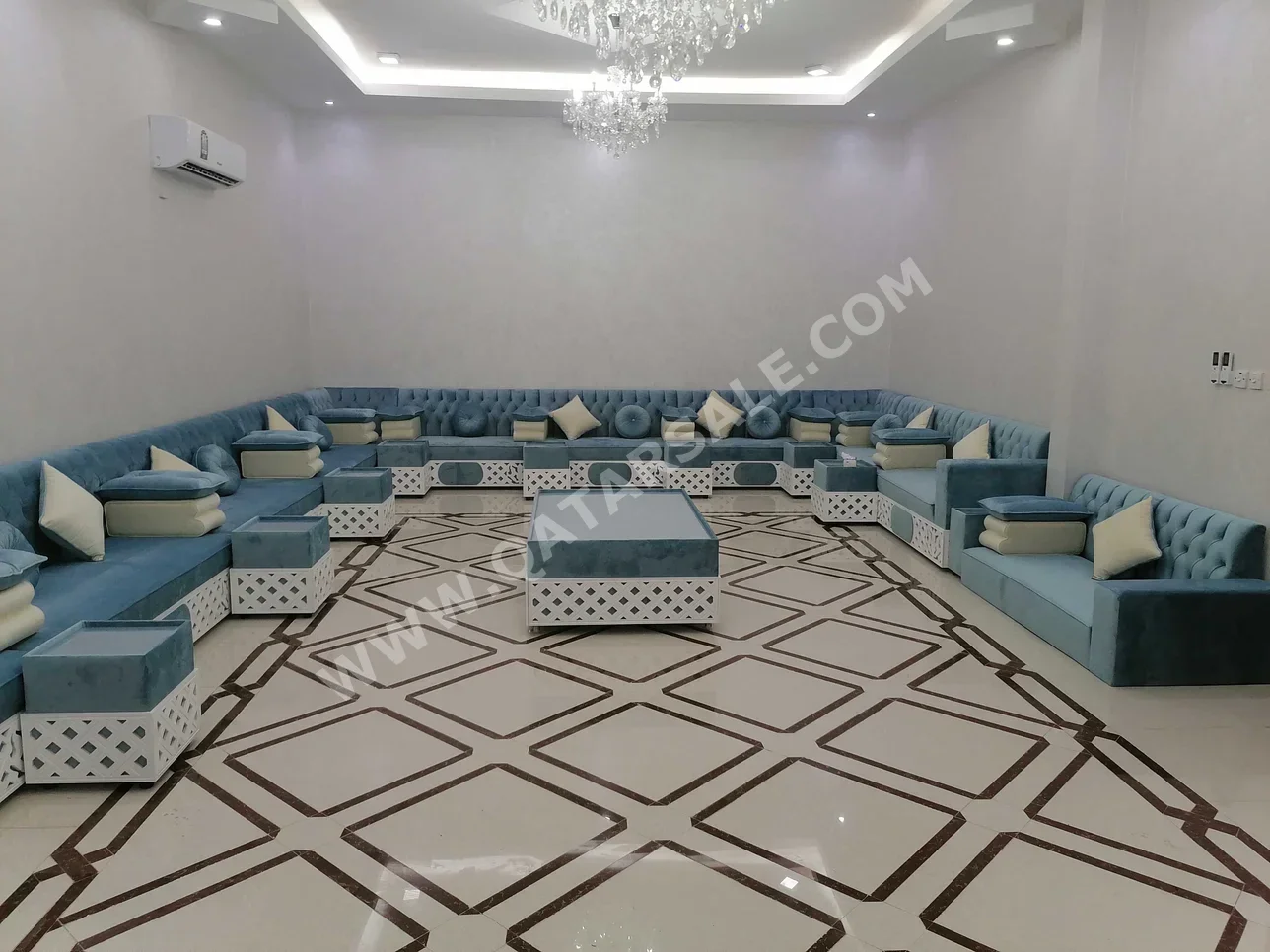 Sofas, Couches & Chairs Corner Sofas  - Velvet  - Turquoise