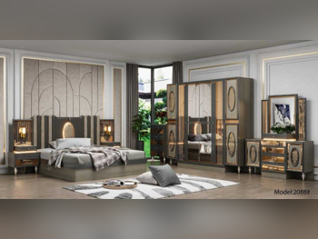 Bedroom Sets - Qatar Design  - 4 Pieces Set  - Brown