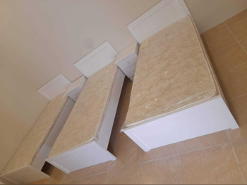 Beds - Single  - White  - Mattress Included  - With Bedside Table