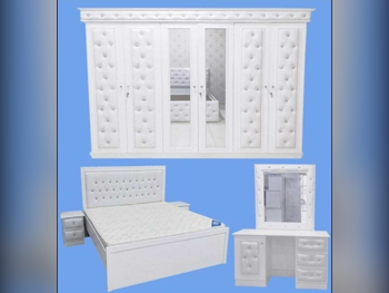 Bedroom Sets - Qatar Design  - 3 Pieces Set  - White