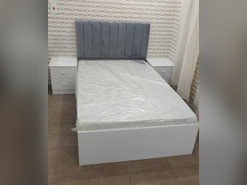 Beds - Single  - Gray  - Mattress Included  - With Bedside Table