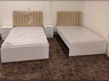 Beds - Single  - Yellow  - Mattress Included  - With Bedside Table