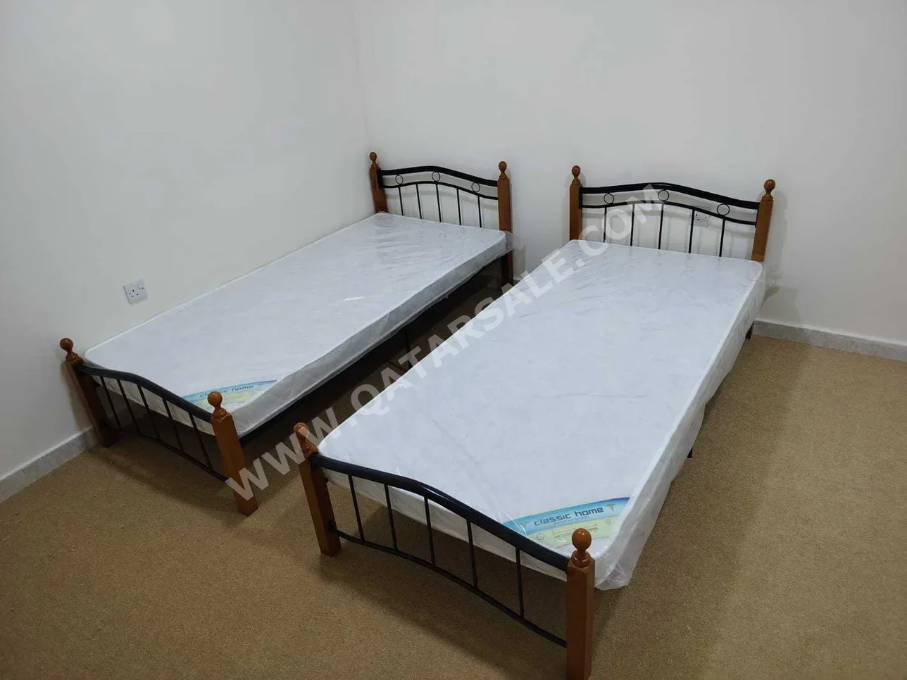 Beds - Single  - Brown  - Mattress Included