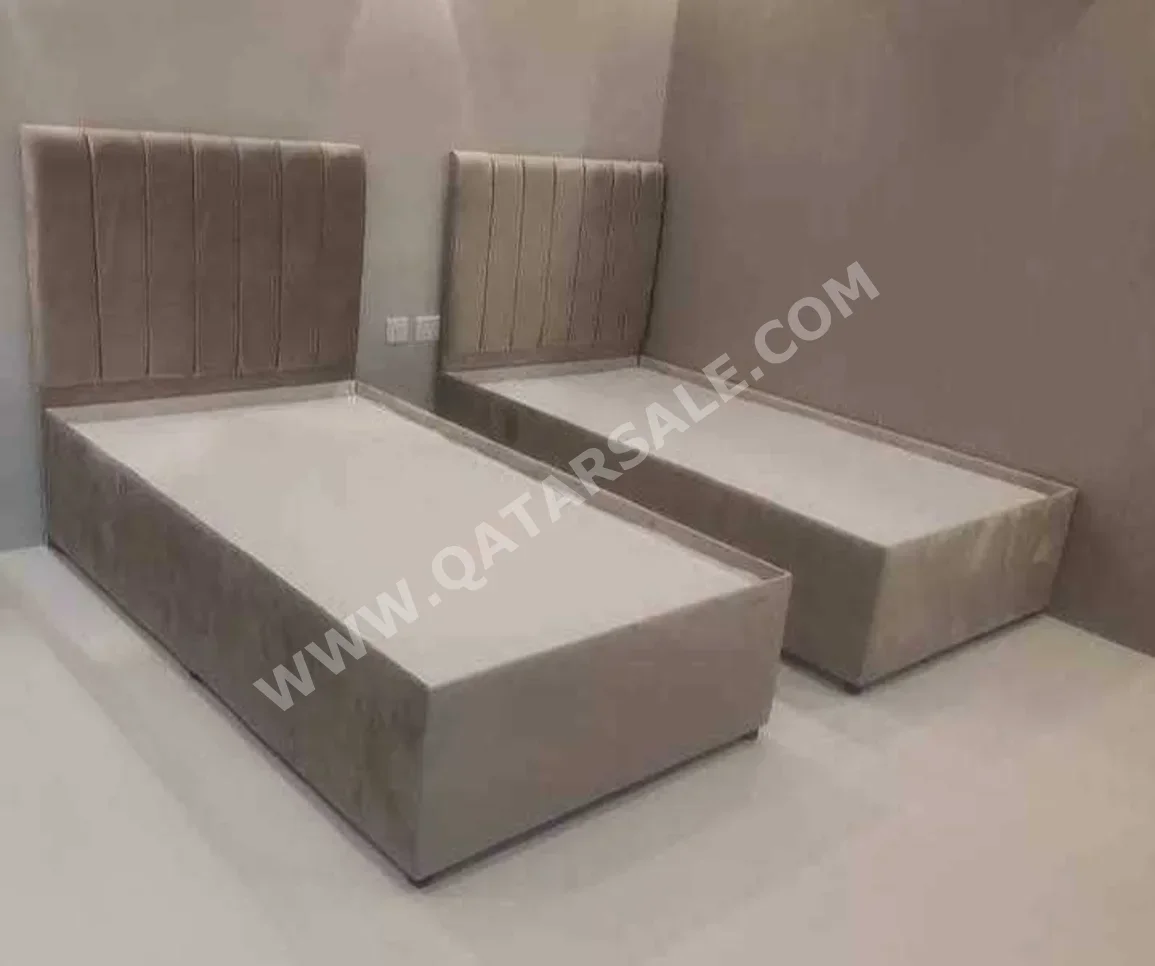 Beds - Single  - Brown  - Mattress Included  - With Bedside Table