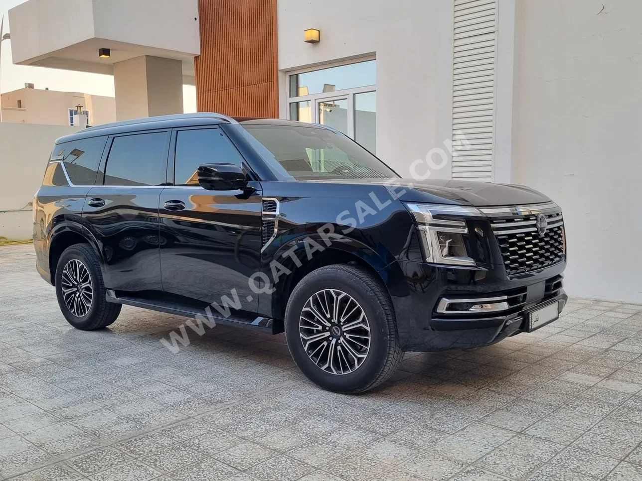 Nissan  Patrol  Platinum  2025  Automatic  38,381 Km  6 Cylinder  Four Wheel Drive (4WD)  SUV  Black  With Warranty