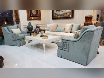 Sofas, Couches & Chairs Sofa Set  - Fabric  - Green & Beige