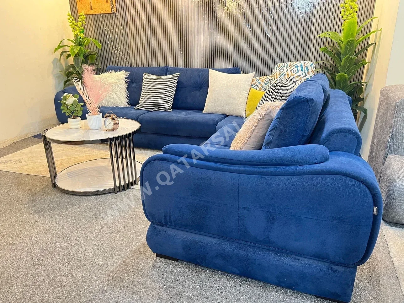 Sofas, Couches & Chairs L shape  - Blue