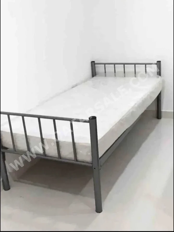 Beds - Single  - Gray  - Mattress Included