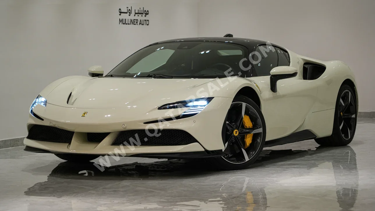 فيراري  اس اف 90 سبايدر  2021  اوتوماتيك  3,000 كم  8 سلندر  دفع خلفي  كوبيه \ سبورت  أبيض لؤلؤي  تحت الضمان