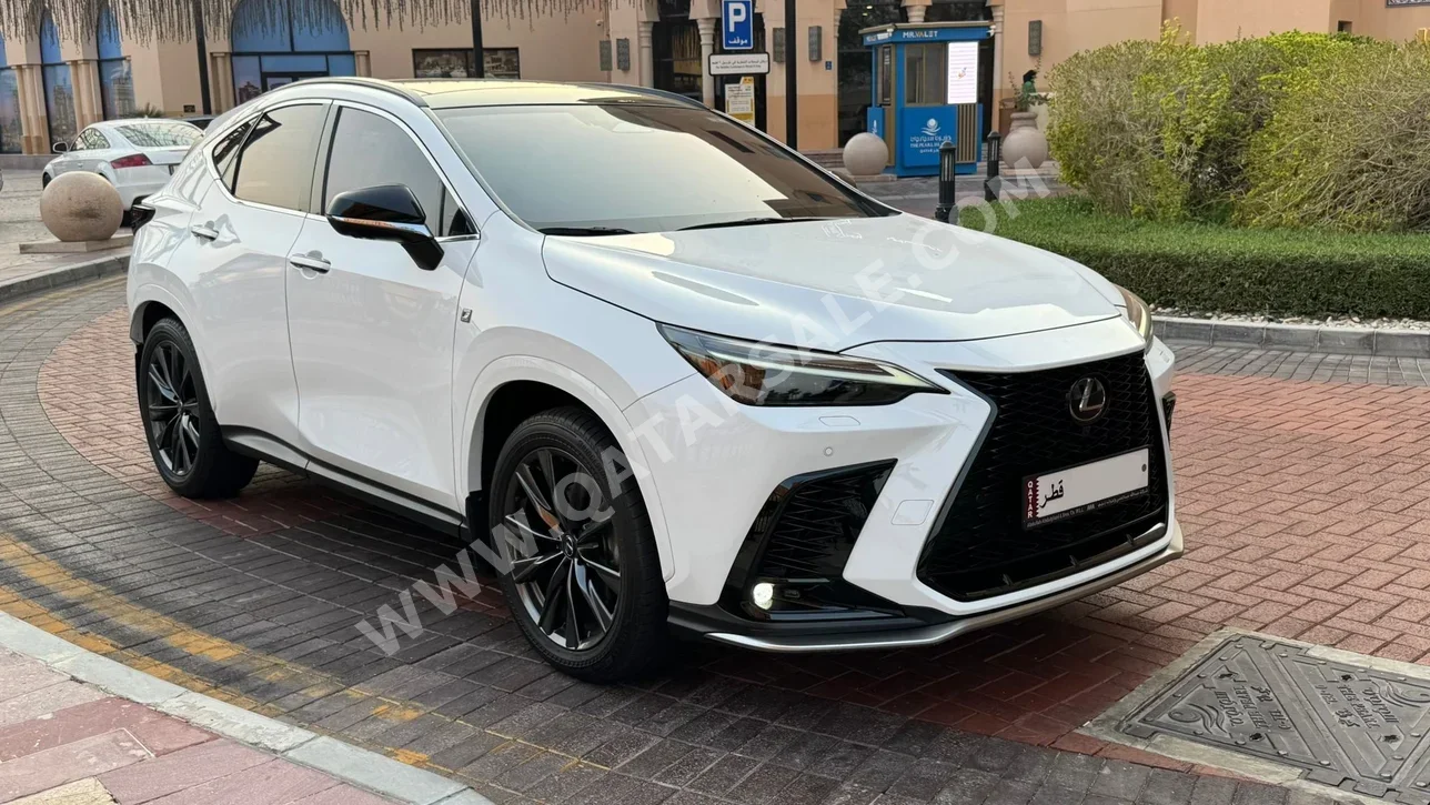 لكزس  ان اكس  350 اف سبورت  2024  اوتوماتيك  29,000 كم  4 سلندر  دفع كلي مستمر  اس يو في  أبيض  تحت الضمان