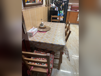Dining Table with Chairs  - Brown  - 4 Seats