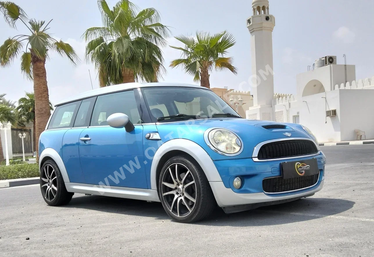 Mini  Cooper  Clubman S  2008  Automatic  107,000 Km  4 Cylinder  Front Wheel Drive (FWD)  Hatchback  Blue