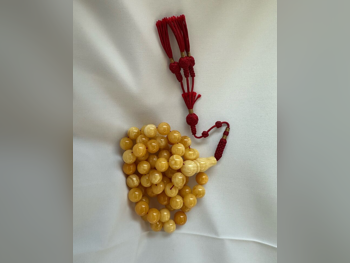 Prayer Beads Amber  Dark Orange  Poland  Oval/Circle  99  60 g