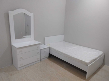 Bedroom Sets - Qatar Design  - 3 Pieces Set  - White