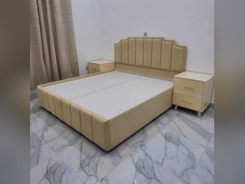 Beds - King  - Yellow  - Mattress Included  - With Bedside Table
