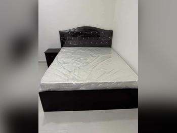 Beds - Queen  - Black  - Mattress Included  - With Bedside Table